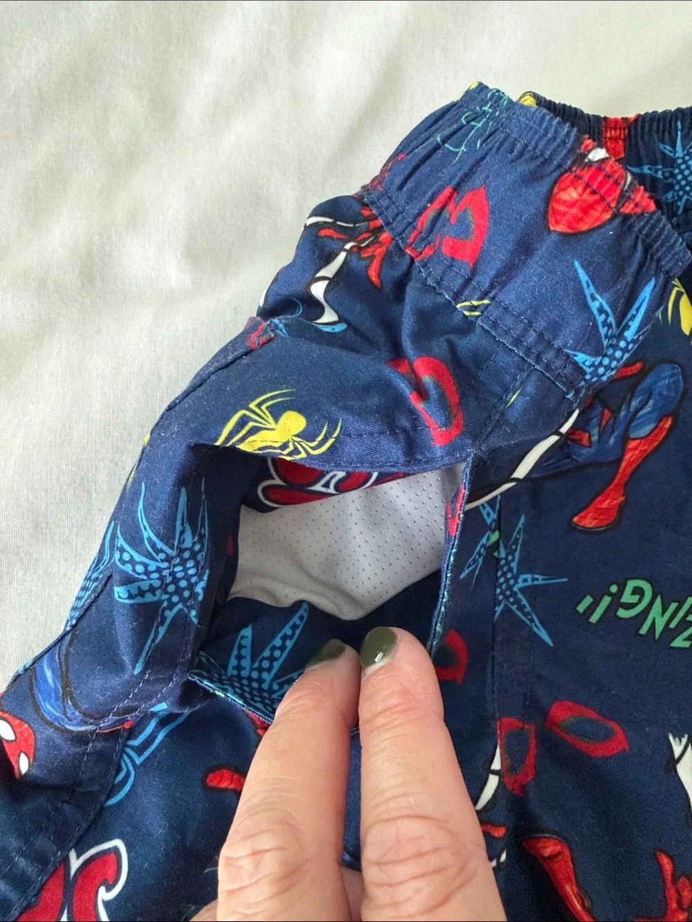Hanna Andersson x Marvel Spider-Man Swim Trunks Boys 5 Navy Blue